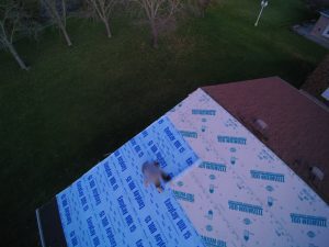 New roof being installed on house in Watertown, SD